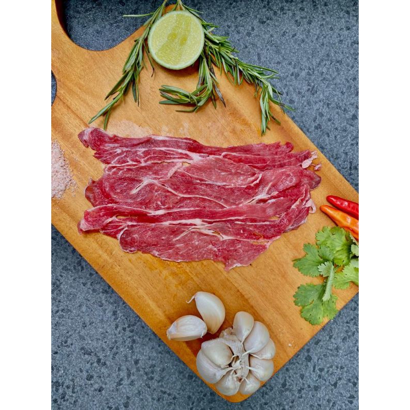 

Daging Sapi AUS Beef Slice Lean Meat Rendah Lemak untuk Sukiyaki & Grill