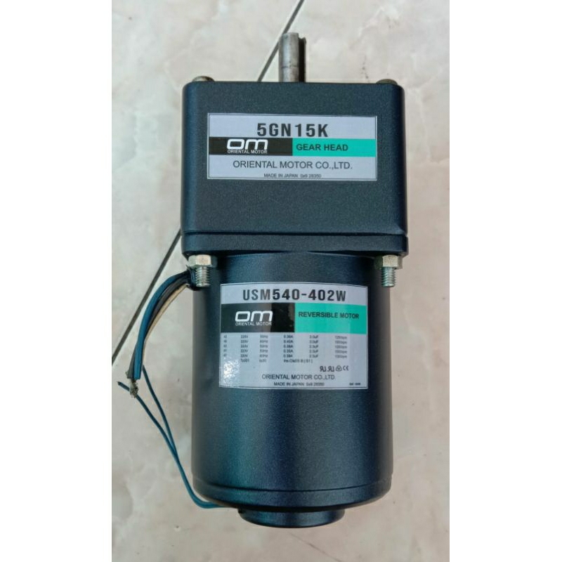 Ac Motor Gearbox Oriental 220V Ratio 1:15 40W