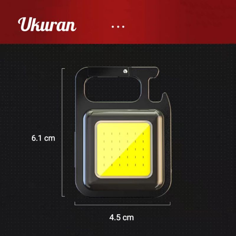 Senter mini LED Gantungan Kunci Mini Keychain Light USB Charging/Lampu LED Emergency⭐ Toko13.olshop⭐