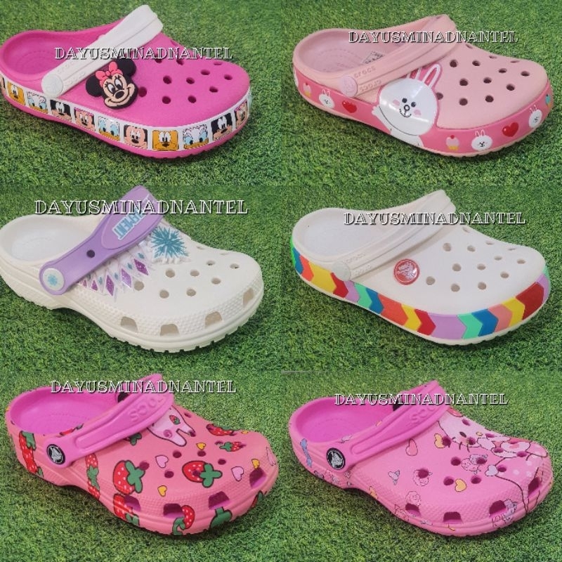 SENDAL CROCS ANAK / NEW CROCS ANAK / SEPATU SANDAL CROCS ANAK PEREMPUAN ORIGINAL