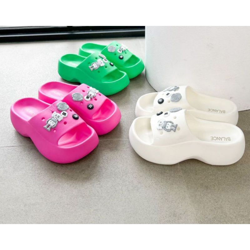 Sandal Fuji Jibbitz Viral - Sandal Fuji import full jelly SANDAL BALANCE WEDGES SANDAL KOREA