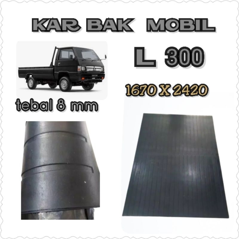 karpet bak mobil  L300/L 300 tebal 8 mm warna hitam