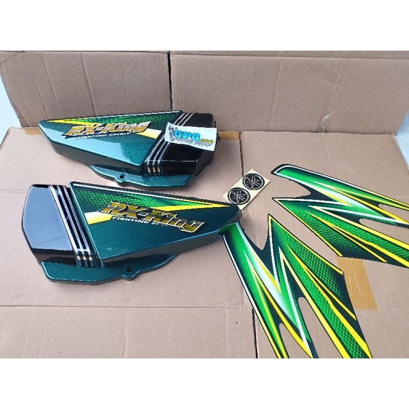 box tutup aki kempolan tepongan cover samping rx king 2003 hijau botol