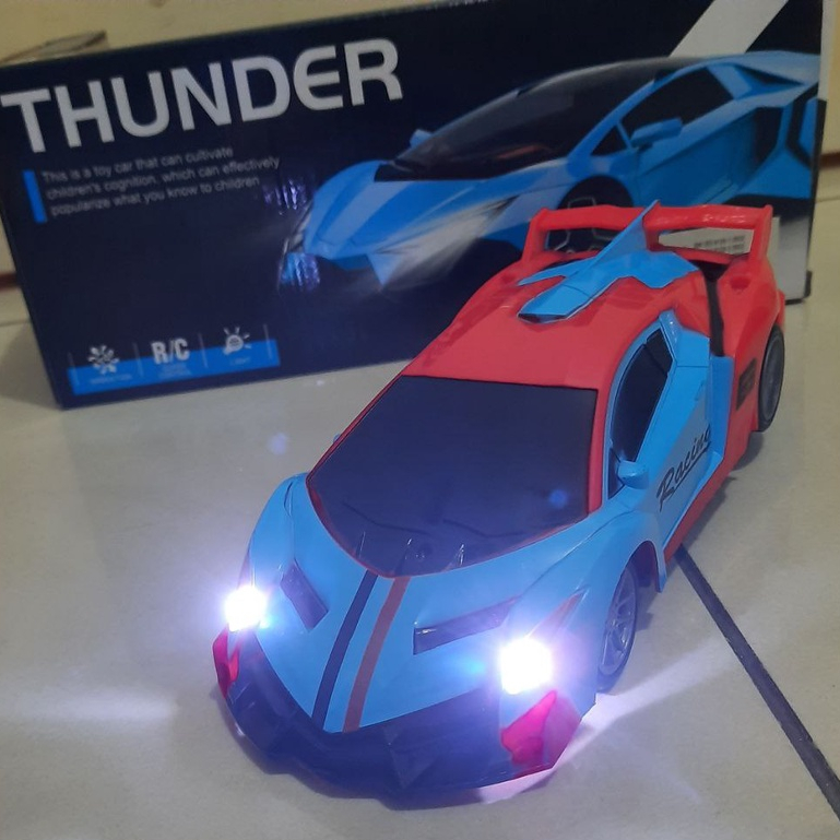 Mobil Remote Control Sport Car Racing balap Sedan Vehicle Thunder Police car Terbaru  | Mainan Anak Laki Laki