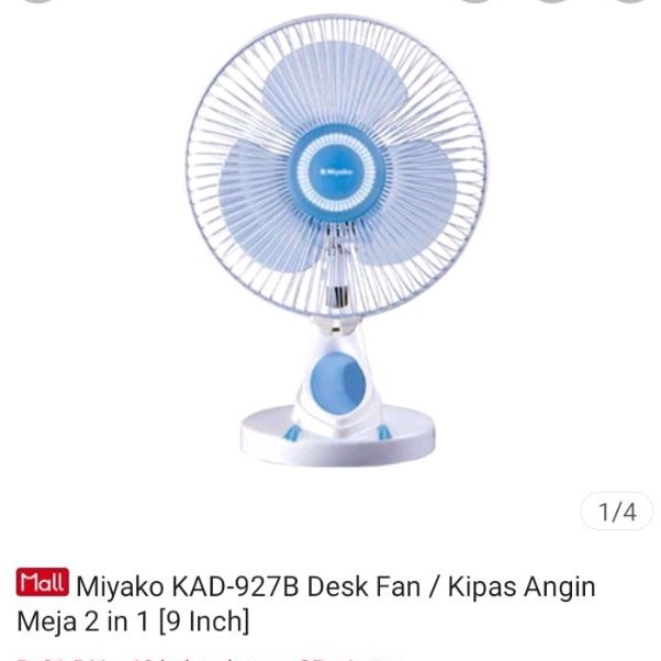 Dinamo Kipas Angin Miyako KAD-927B Desk Fan 9 Inch