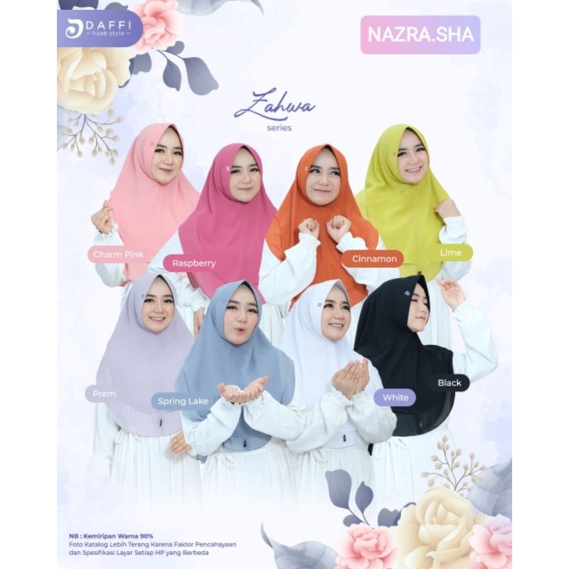 ZAHWA Hijab Instan Original By Daffi # Nazra.sha #