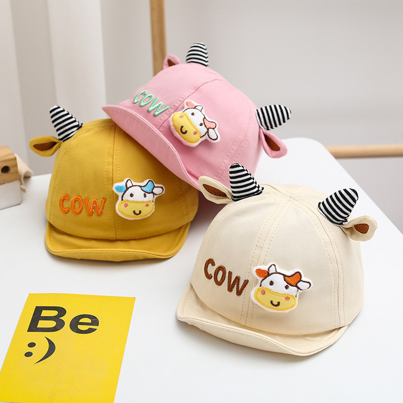 8-24 bulan Topi Baseball Import Model Cow Tanduk Garis