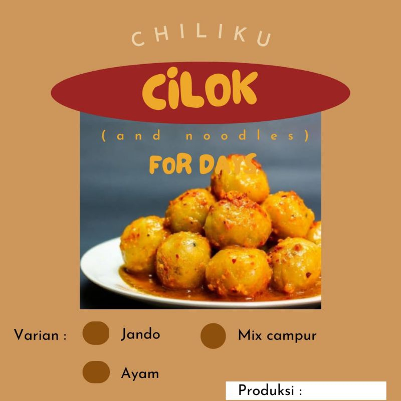 

Cilok jando pedas sambalado