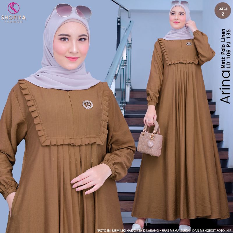 Arina dress shofiya / gamis arina shofiya / original shofiya