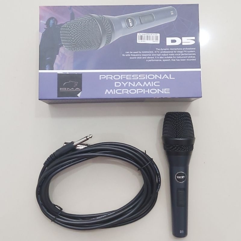 BMA Mic Kabel Dynamic DS4 Microphone Mik Bear Mountain Audio