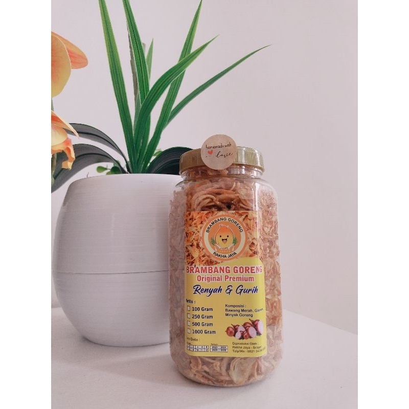 

Bawang goreng original tanpa campuran kemasan 250 Gram
