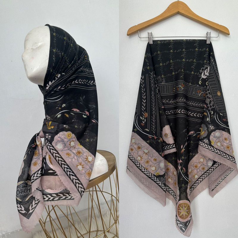 Afrahijab/ Segi Empat Voal Motif Mono series 053