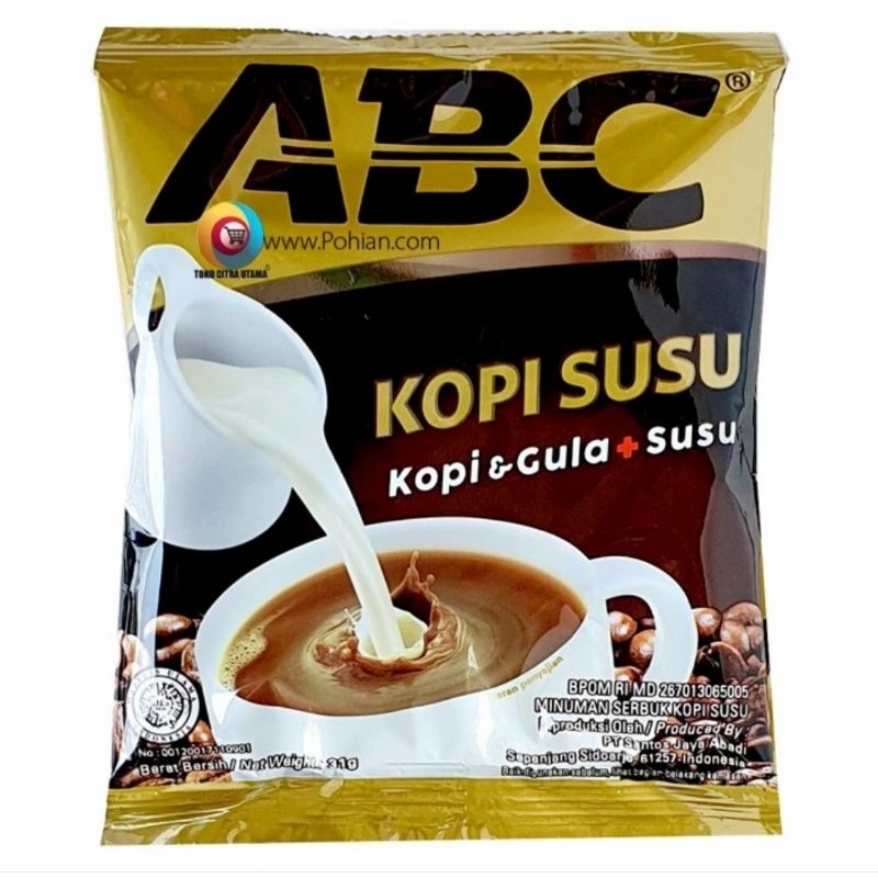 

ABC Kopi Susu Bubuk 3in1Instan Sachet Enak Creamy