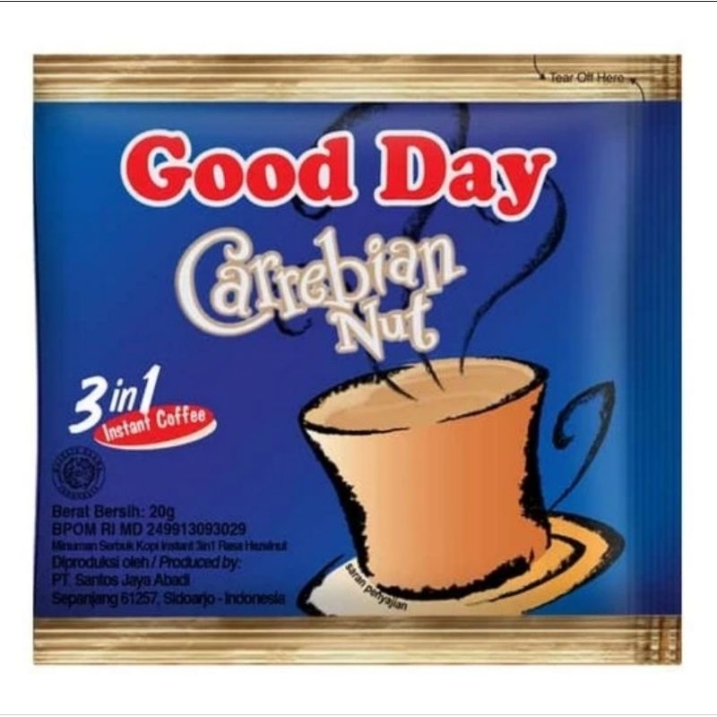 

MOOJOK-kopi bubuk GOOD DAY Carrebian Nut coffee 3in1 sachet instan