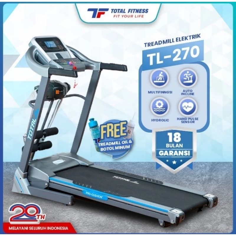 Treadmill elektrik auto incline TL270