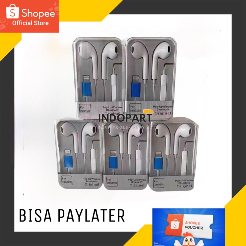HEADSET LIGHTNING IPHONE X ORI 100%