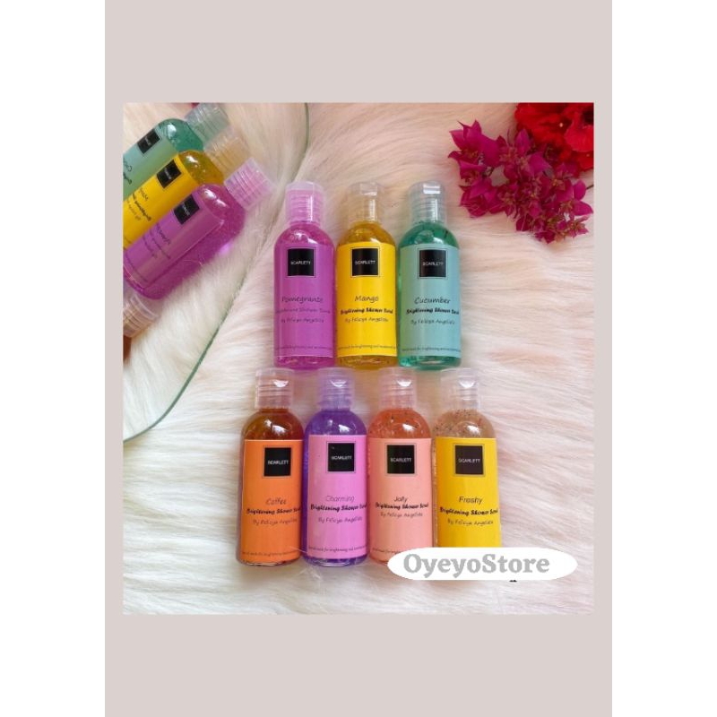 scarlett Shower Srub 60ml | Sabun mandi scarlet | Scarlett Body Wash mini