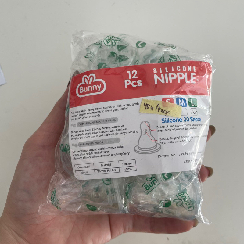 LUSTY BUNNY SILICONE NIPPLE / DOT LUSTY BUNNY / DOT BOTOL / BLISTER PACK