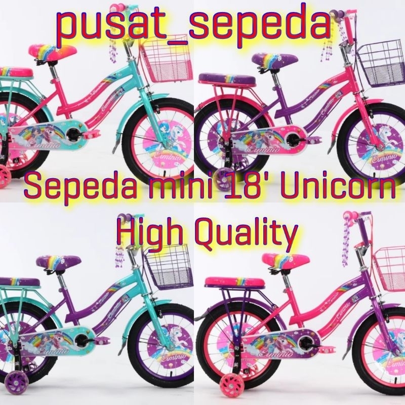 Sepeda mini ukuran 18 inch  anak usia 5.sd 9 tahun