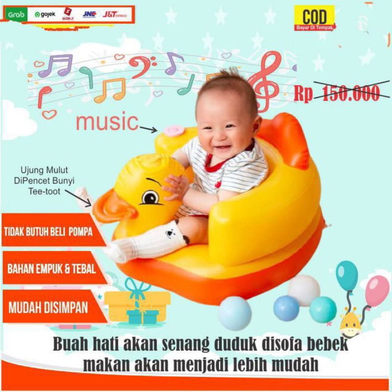 [rumahbayipdg] Sofa balon bayi sofa tiup kursi angin kursi makan bayi sofa bebek