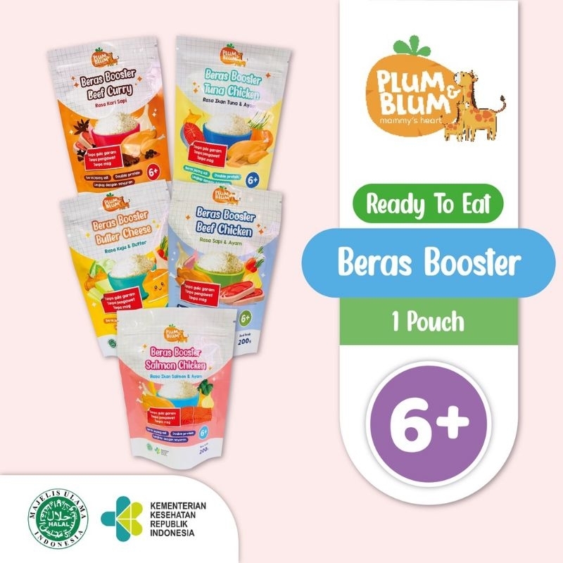 Plumandblum Plum &amp; Blum MPASI Baby BB Booster Rice 200 gram Single Double Protein/ Beras Nutrisi Plum and Blum