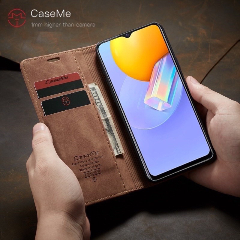 FLIPCASE VIVO Y19 Y18 Y17 Y16 Y15 Y15S Y12 Y22 Y28 Y35 Y36 PREMIUM LEATHER FLIP COVER WALLET DOMPET 