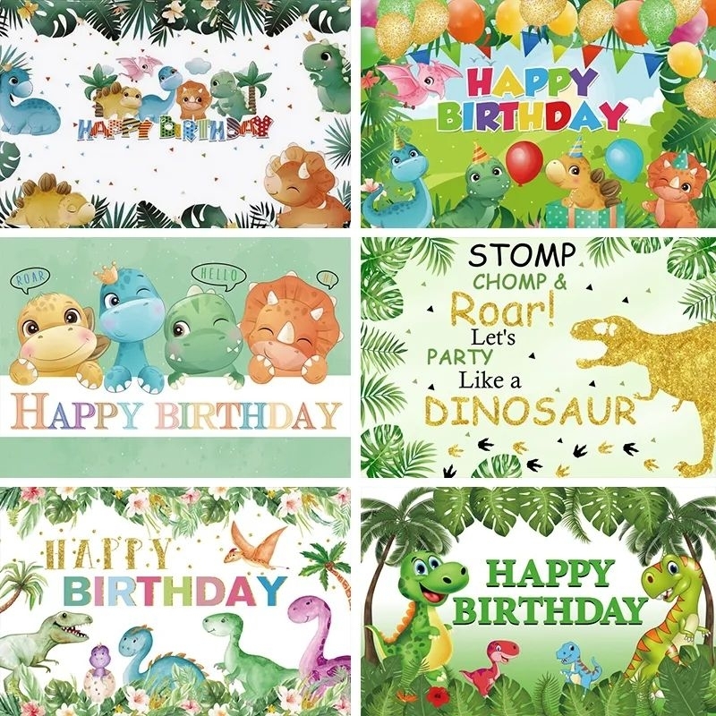 Spanduk DINOSAURUS banner DINOSAURUS spanduk banner ultah anak background custom ulang tahun anak DI