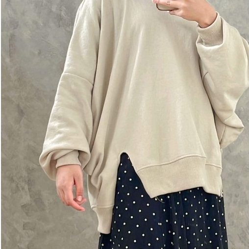 BTWNG SLIT XXXL SWEATER OVERSIZE CREWNECK JUMBO WANITA