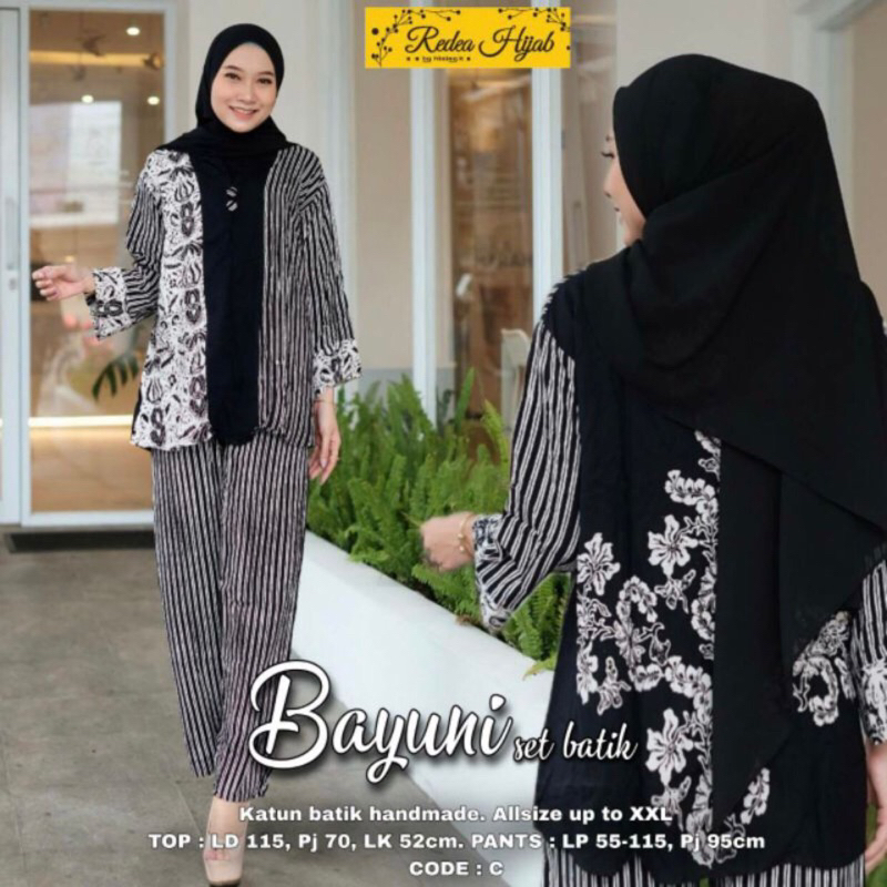 Setelan Wanita Batik Cap Bayuni Jumbo Set RAYON SAMITEX | Setelan Wanita Batik Cap | Rayon Samitex | Premium Quality | COD