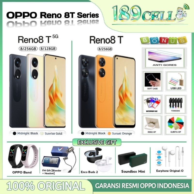 OPPO RENO 7 RENO 8 5G 4G 8/256 | RENO7 7Z 5G 8/128 | Reno8T 4G Reno 8T 8/256 | A78 5G 8/128 GARANSI RESMI OPPO INDONESIA