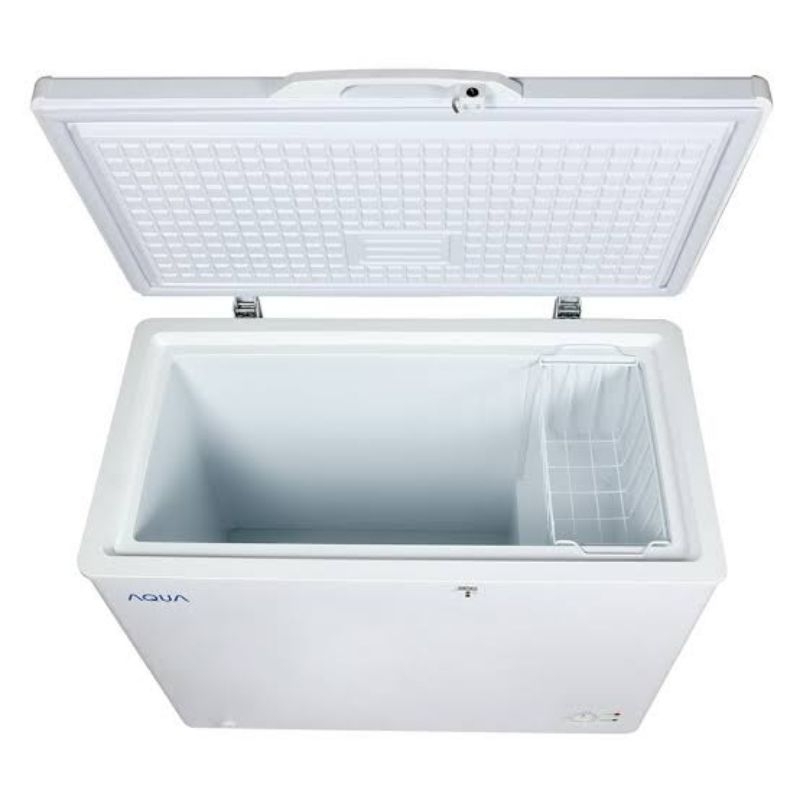 CHEST FREEZER BOX AQUA AQF 200 (W) AQF 200W AQF200 W PETI PEMBEKU KAPASITAS 203 LITER GARANSI RESMI 