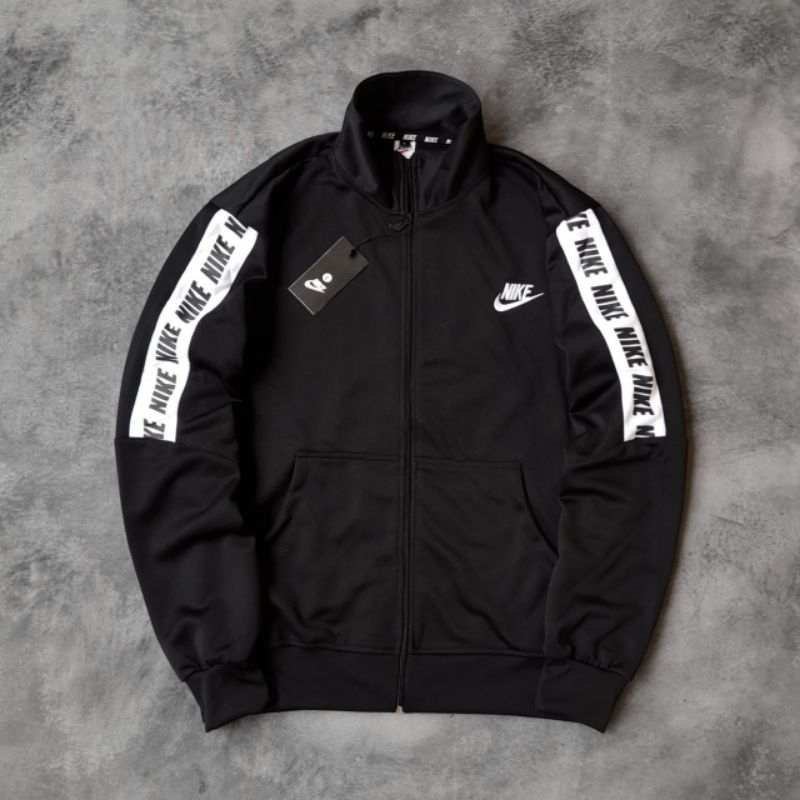 JACKET TRACKTOP NIKE VINTAGE HITAM FULLTAG &amp; LABEL