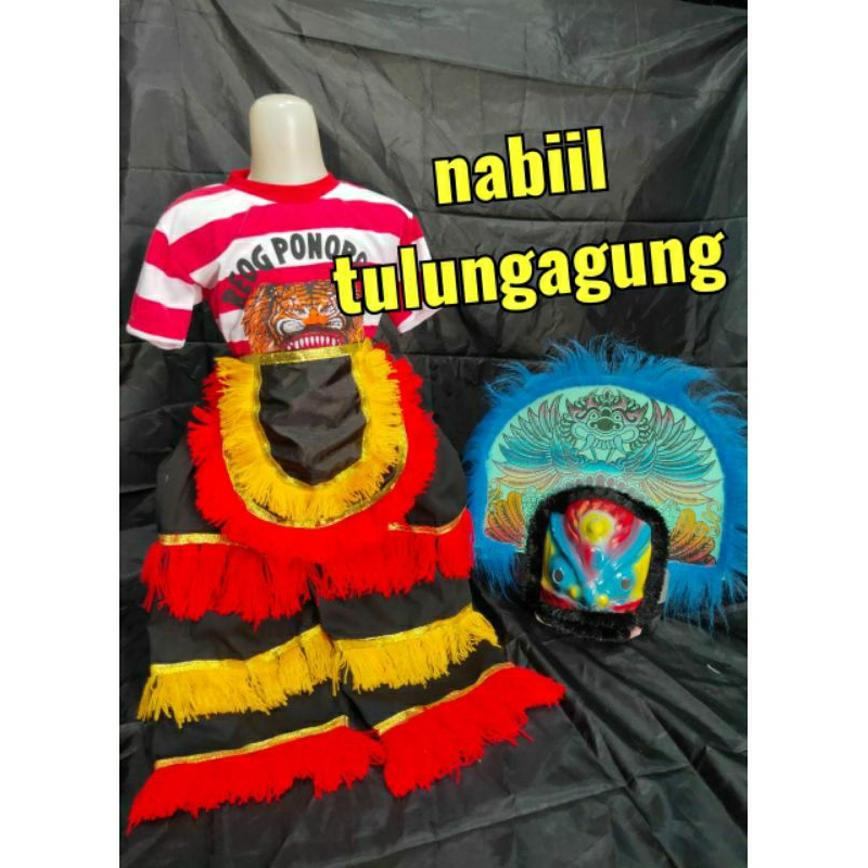 setelan kaos reog ponorogo  celana barongan topeng reog ponorogo