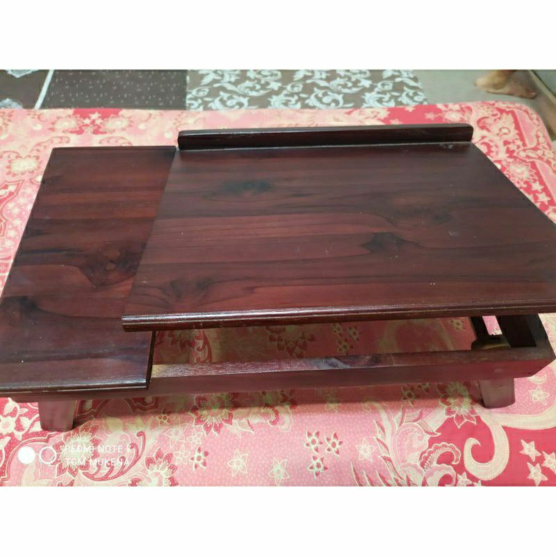 Meja belajar Meja laptop Lipat Kayu Jati ASLI Kayu akasia Kayu jati mentah