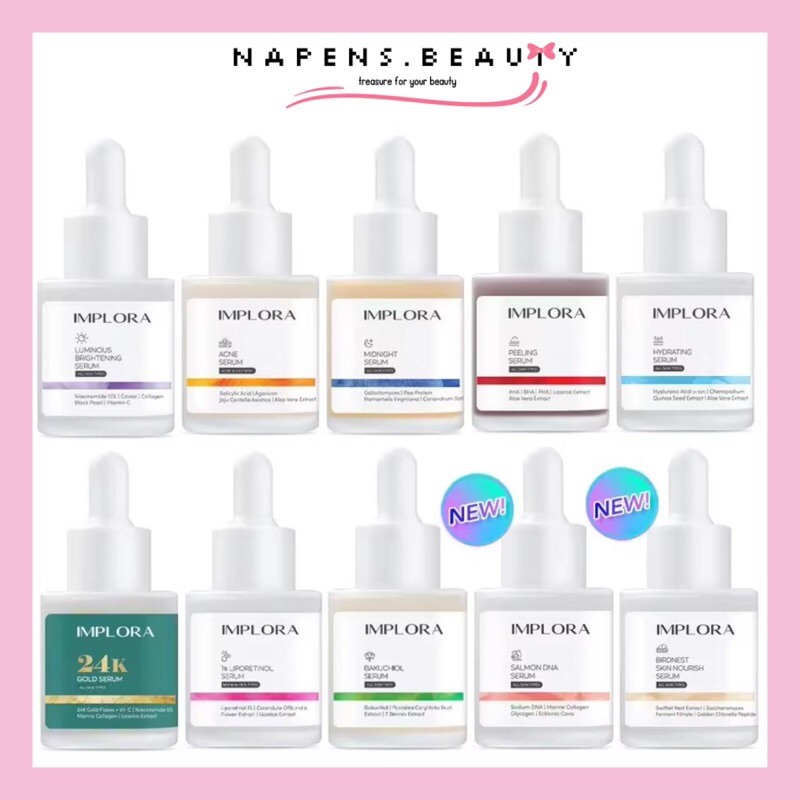 [100% ORI] Implora Serum Wajah Untuk Jerawat Mencerahkan Melembabkan Melembutkan Flek Hitam Niacinam