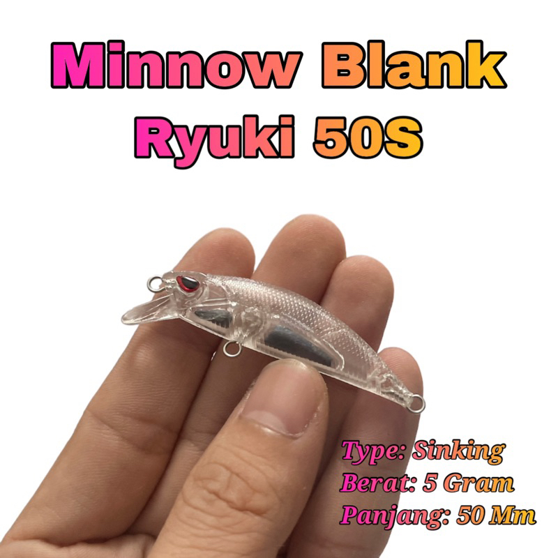 Minnow blank ryuki 50s 5gram free mata