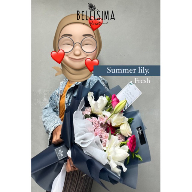Buket bunga lily casablanca fresh flower bogor-  Bellisima florist bogor