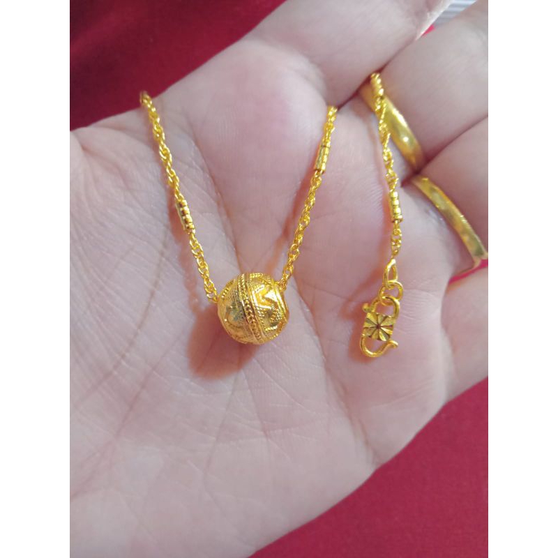 kalung pelintir variasi Boba anak dan dewasa lapis emas 24k