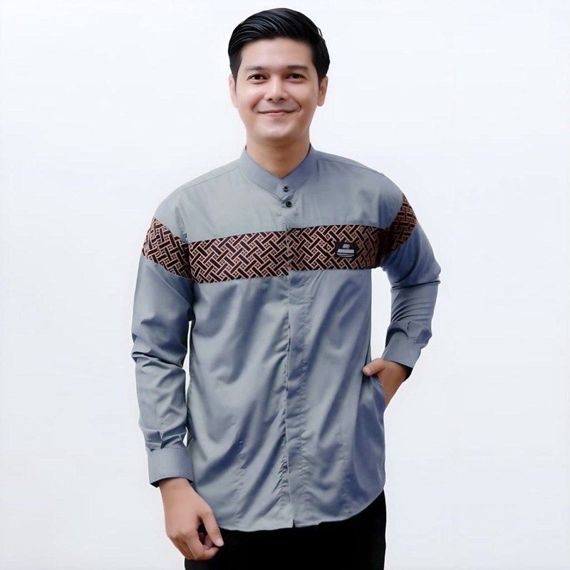 Baju Batik Pria Gus Azmi Syubbanul Muslimin Batik Katun Halus Hadroh Azzahir Hilwa Ala Santri Modern