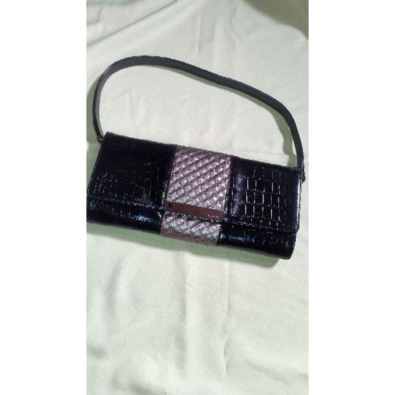 TAS CLUTCH KETEK Nanini Kulit HITAM