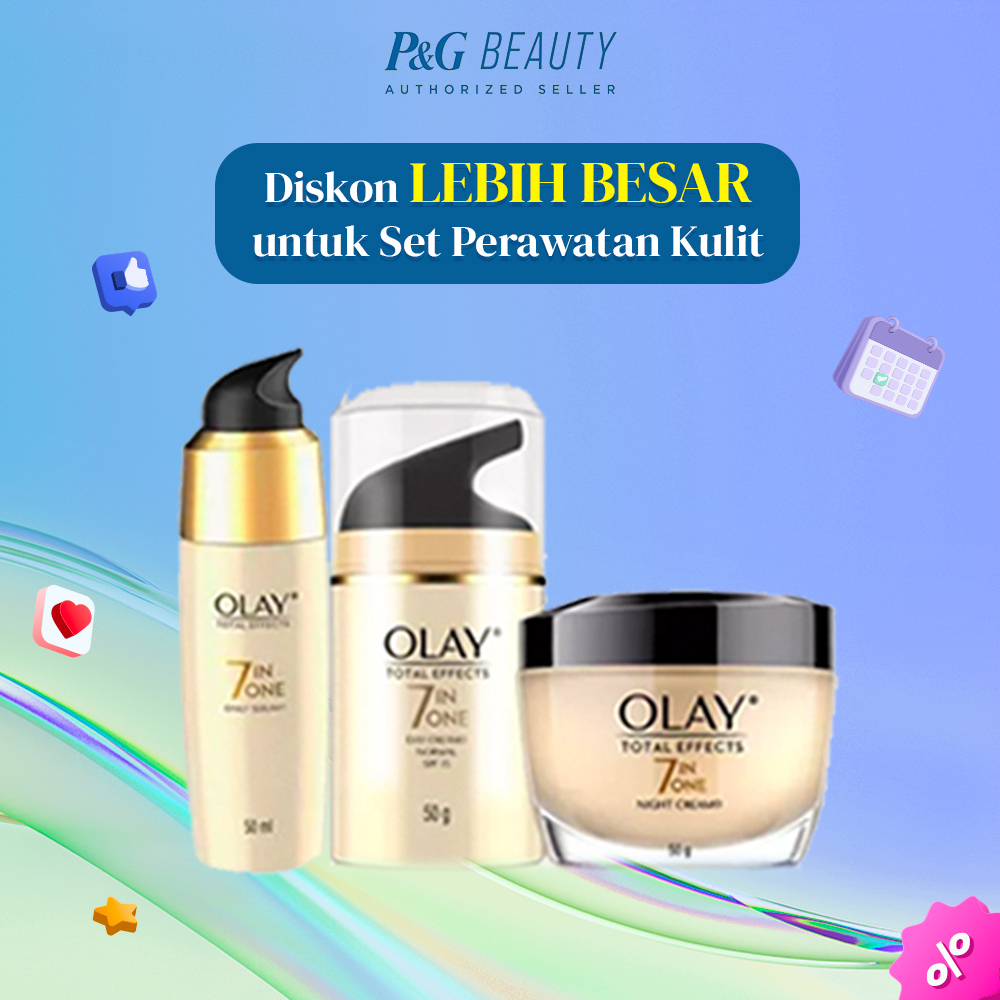 Olay Set Total Effects Niacinamide Skincare Antiaging - Day and Night Cream + Serum