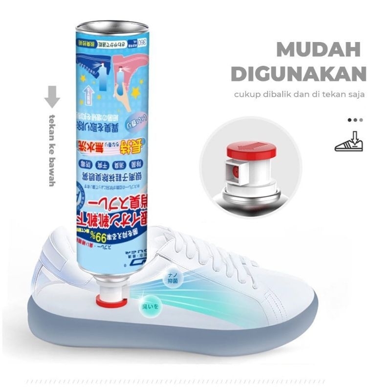 Semprotan sepatu anti bau penghilang bau sepatu isi 260 ML