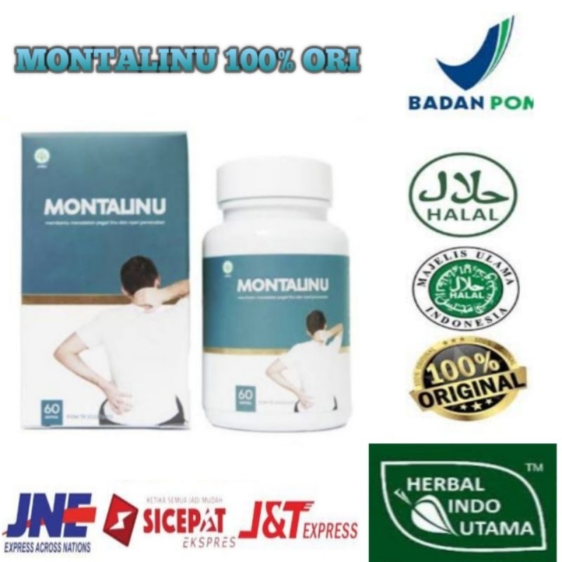 MONTALINU asli 100% original obat asam urat jamu pegel linu nyeri sendi herbal montalin