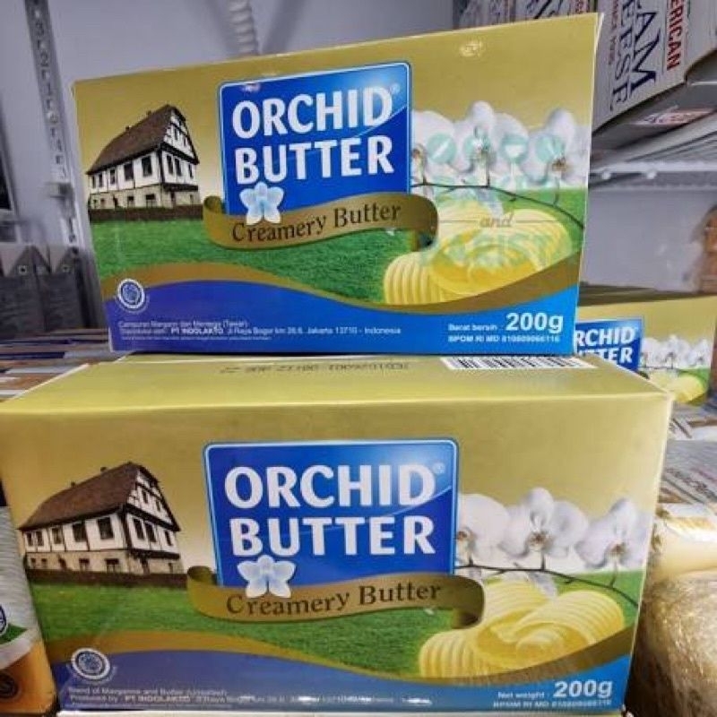 

Orchid pats unsalted butter (mentega tawar) kemasan asli 200 gr.