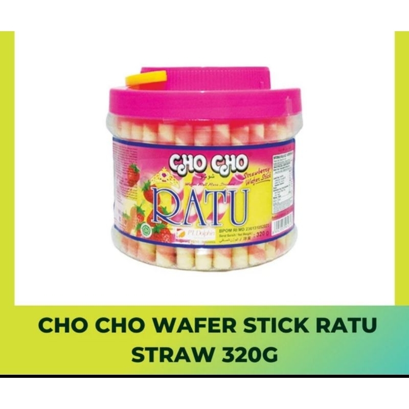 Cho Cho Roll Ratu Strawberry / Wafer Roll / Astor Cho Cho Ratu Strawberry 320gr