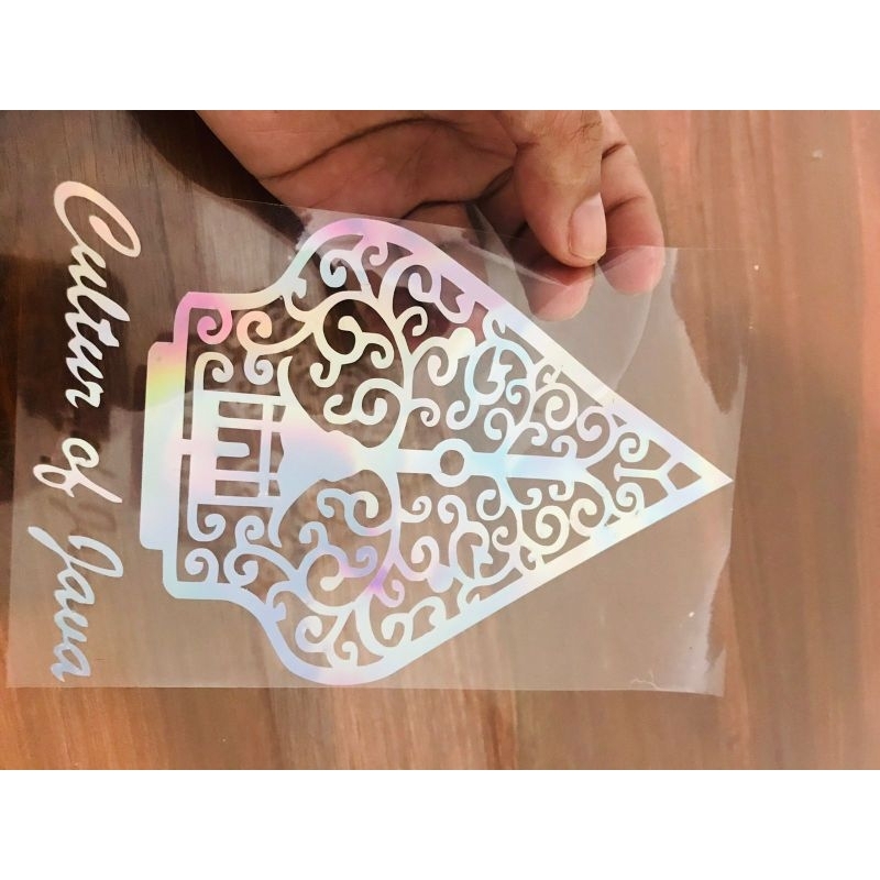 STIKER CUTTING WAYANG GUNUGAN CULTURE OF JAVA COCOK UNTUK KACA MOBIL DAN VISOR MOTOR