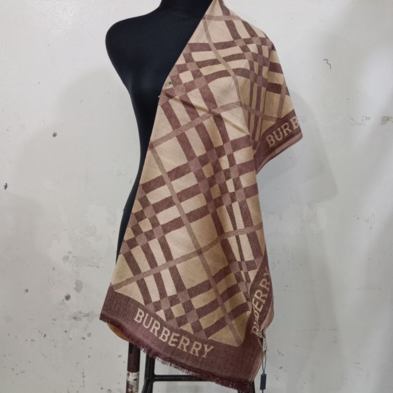Syal Musim burberry  Dingin Motif Kotak-Kotak || selendang || pashmina  Gaya Korea || shawll || scarf