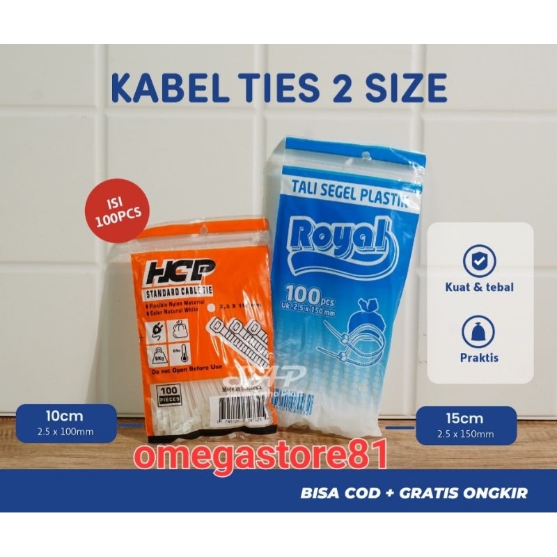 kabel ties tali segel plastik nylon kabel tie ukuran 10cm 15cm