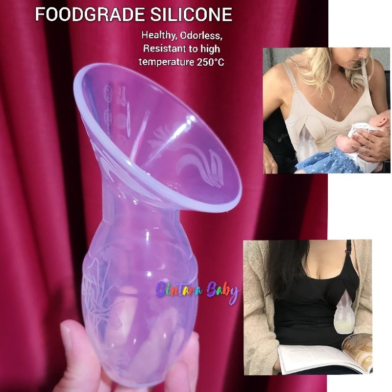 Milk Saver / Milk Collection Pompa Asi Silikon / Silicone Breastpump Foodgrade / Pompa Asi Manual Silicone Pumping