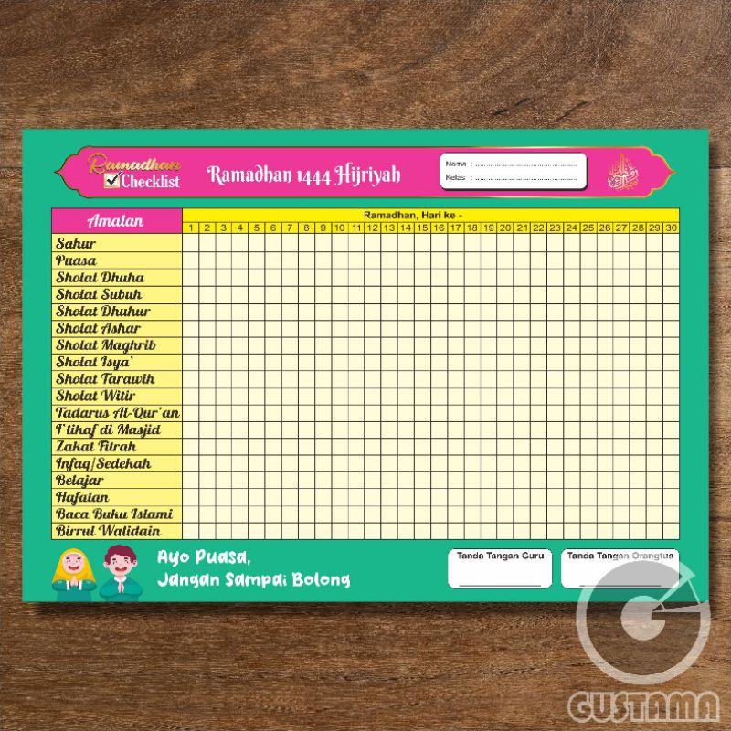 

Checklist Ramadhan, Ramadhan Activity TIDAK GLOSSY A3
